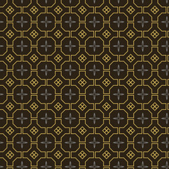 dark background texture Wallpaper with gold seamless pattern on Black for your design