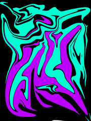 abstract light purple and light blue watercolor luxury pattern fluid liquid light color on black.