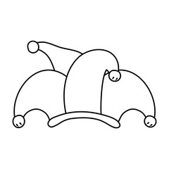 jester hat fools day accessory line style icon