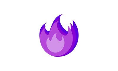 purple fire logo vector