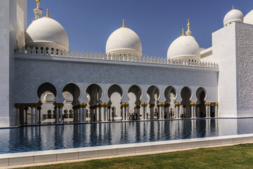 Sheikh Zayed Grand Mosque located in Abu Dhabi - capital city of United Arab Emirates. Mosque was...