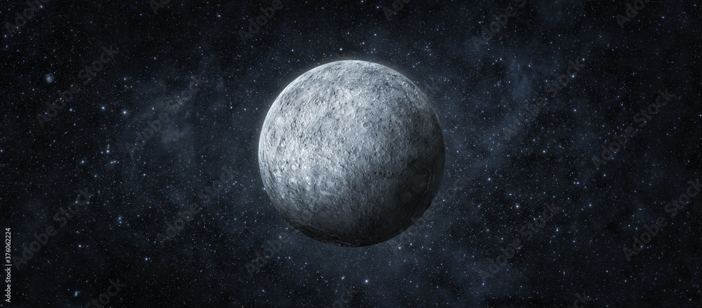 Canvas Prints panoramic view of the moon or planet out in the space