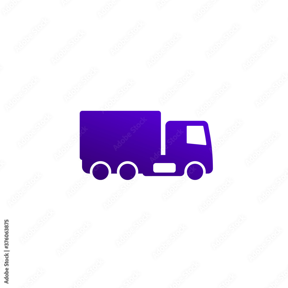 Wall mural truck or lorry icon, vector