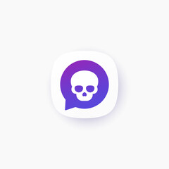 skull icon for apps, vector design