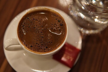 cup of coffee with chocolate