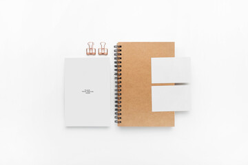 Stationary mockup on white background