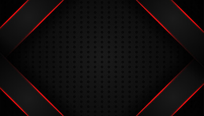 abstract red light line on black background. modern luxury design vector illustration