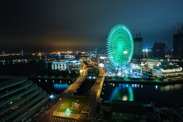 Obraz premium Night view of 
