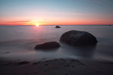 stunningly beautiful sunset view over the Baltic Sea