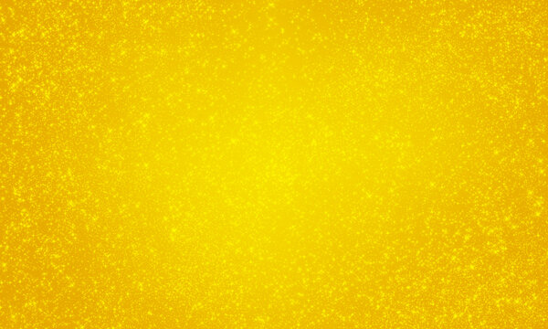 yellow festive bright shining background with many small stars scattered chaotically. Luxurious universal background for the design of congratulations, banners, cards, invitations.