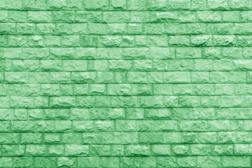 Green brick building wall. Interior of a modern loft. Background for design.