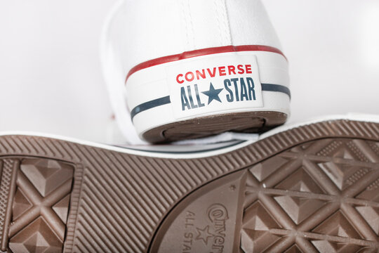 Bangkok Thailand August 30, 2020: Converse all star on white background.