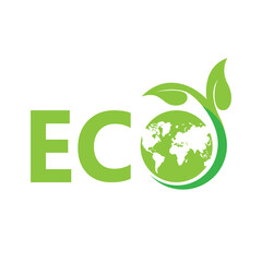 Eco-Friendly Icon. Ecology green icon, logo. Vector illustration Isolated on a white background EPS 10