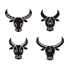 Bull head silhouette