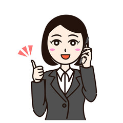 Woman business suit with smartphone or personal id card