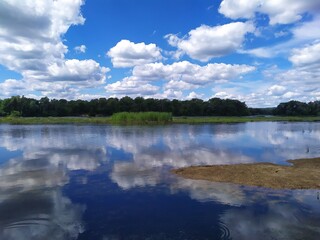 clouds over the river