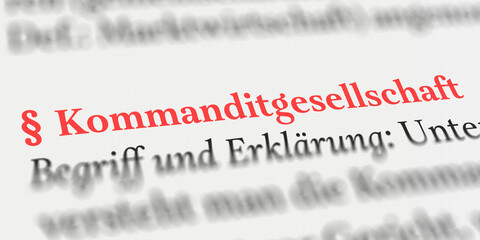 Kommanditgesellschaft rechtlich erklärt