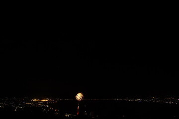 fire works on the lake in Suwa, Nagano, Japan