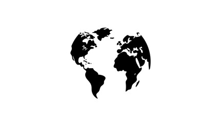 Earth continents icon vector design