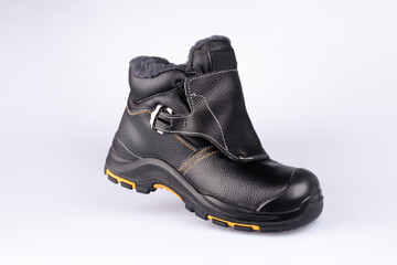 qualitative winter shoes catalog on a white background. High quality photo