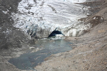 Gletscherschmelze im Hochgebirge.