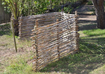 bamboo fence in the garden