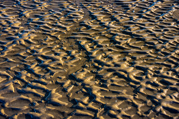 sand patterns on the beach