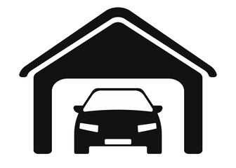 Car garage icon vector isolated.
