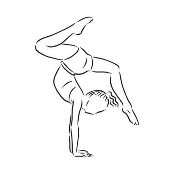 recommend clip art: Acrobatic, balance, performance, cooperation concept. Hand drawn acrobats performing on scene concept sketch. Isolated vector illustration , acrobatics, vector sketch illustration