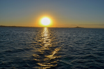 Fototapeta premium SUNSET IN MURCIA. SHIPPING IN SPAIN.
