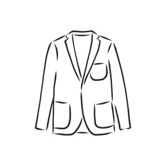 Vector illustration men's jacket. Clothes in business style, Vector illustration men's double-breasted jacket. Clothes in business style