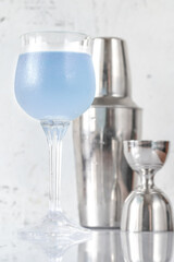 Glass of Aviation cocktail