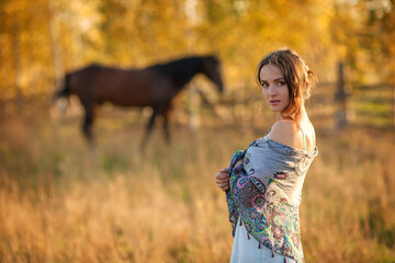 Girl and horse