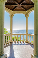 Summer veranda with sea view.