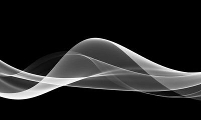 Abstract Black And White Wave Design
