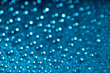 Blue Water drop,Bokeh winter background