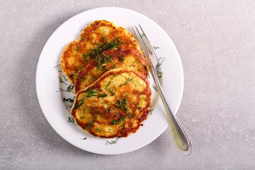 Zucchini and feta fritters