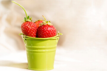 strawberry in a glass