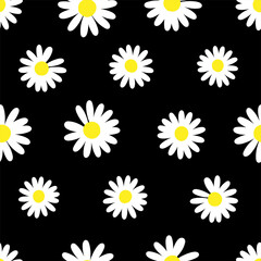 Abstract. Daisy flower background pattern seamless. design for pillow, print, fashion, clothing, fabric, gift wrap. Vector.