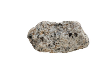 A piece of granite stone isolated on white background.