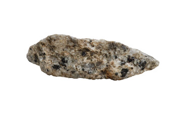 A piece of granite stone isolated on white background.