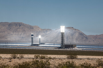 Ivanpah Solar Power in the Mojave desert