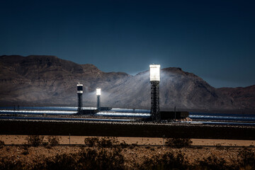Ivanpah Solar Power in the Mojave desert