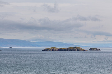 View of the Hvammsfjordur coast, western Iceland.