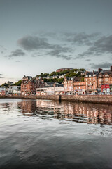 Views of the coastal city at night