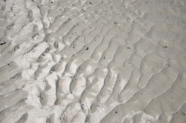 White sand texture. Sand mining background.