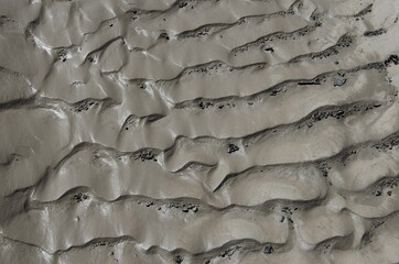 White sand texture. Sand mining background.
