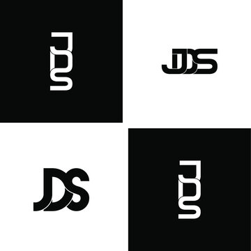 jds letter original monogram logo design set