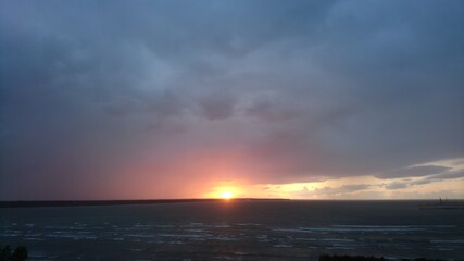 Fototapeta premium sunset over the sea