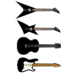 guitar design logo icon vector